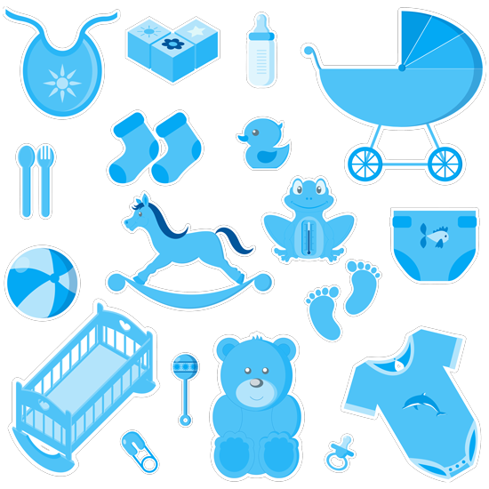 סט מדבקות קיר | תינוק מתוק