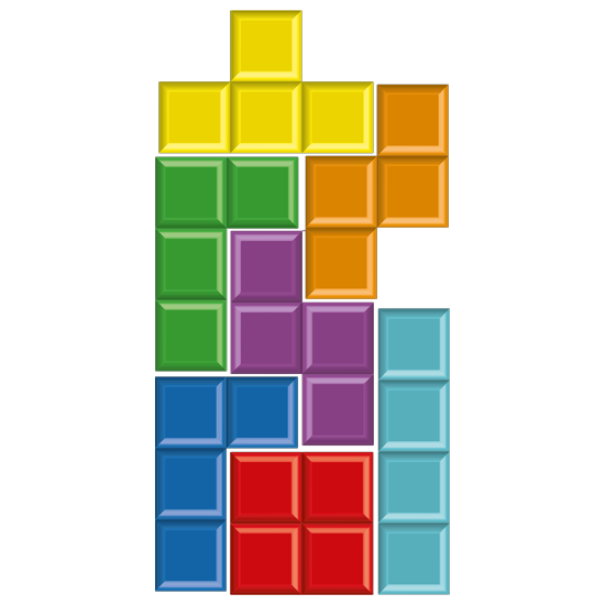 מדבקת קיר | טטריס צבעוני