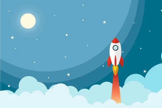 מדבקת טפט | טיל בחלל