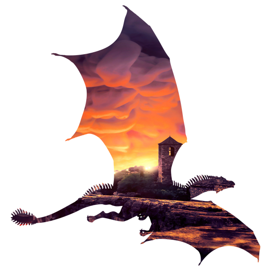 מדבקת קיר | דרקון יפיפה