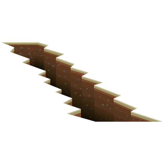 מדבקת קיר | חור ארוך באדמה