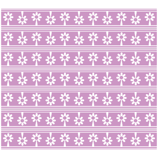 בורדר | פרחים סגלגלים