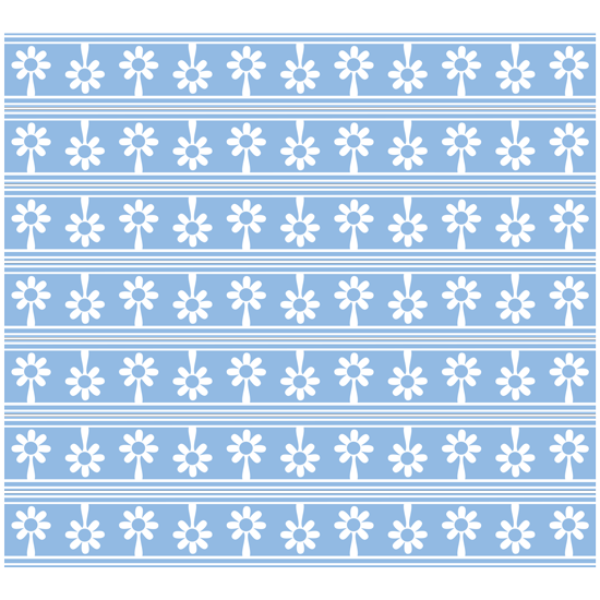 בורדר | פרחים כחלחלים עדינים