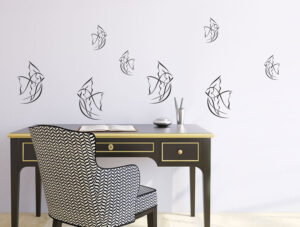 סט מדבקות - דגים מעוצבים