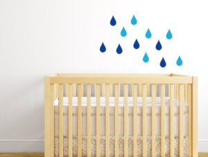 סט מדבקות - טיפות גשם