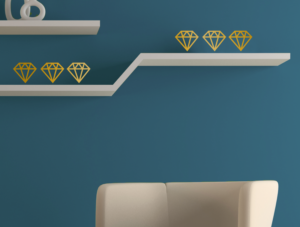 סט מדבקות - יהלומים