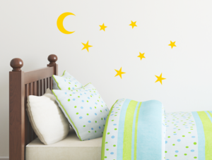 סט מדבקות - ירח וכוכבים