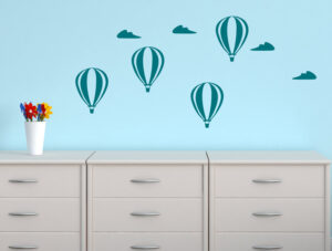 סט מדבקות - כדורים פורחים