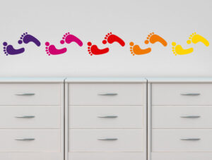 סט מדבקות - כפות רגליים