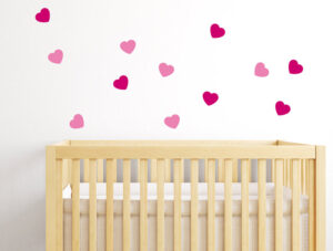 סט מדבקות - לבבות