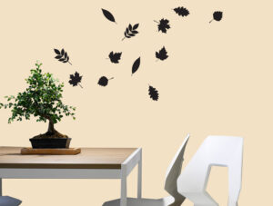 סט מדבקות - עלים ברוח