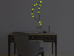 מדבקה זוהרת בחושך - מזל גדי