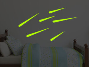 מדבקה זוהרת בחושך - כוכבים נופלים