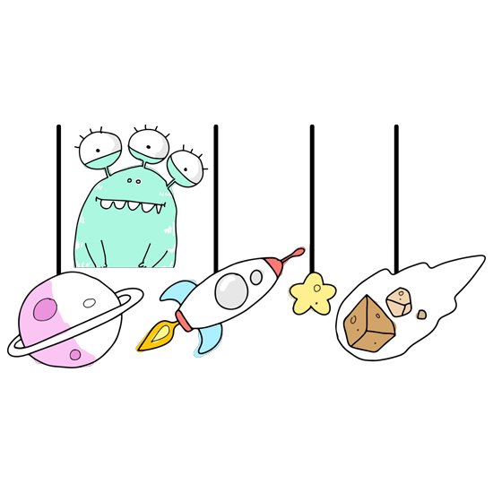 סט מדבקות | תחנת חלל