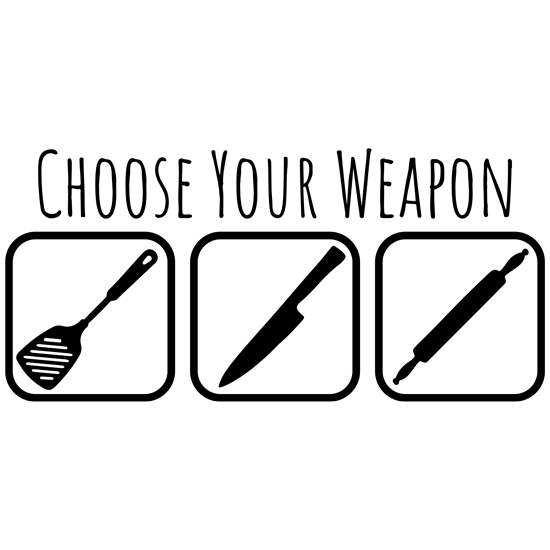 מדבקת קיר - תבחר את הנשק שלך