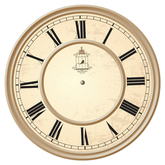 מדבקה - שעון בסגנון וינטג'
