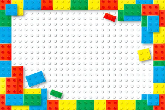 טפט - לוח לגו צבעוני