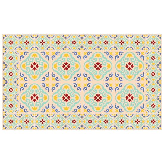 מדבקת רצפה - עיצוב אביבי