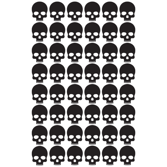 סט מדבקות - גולגלות מגניבות