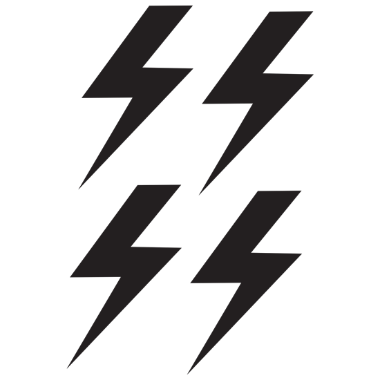 סט מדבקות - ברקים