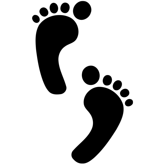 סט מדבקות - כפות רגליים