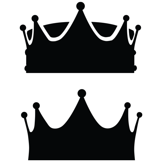 סט מדבקות - מלך ומלכה