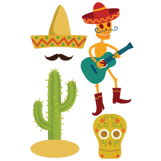 סט מדבקות - מקסיקו הקטנה