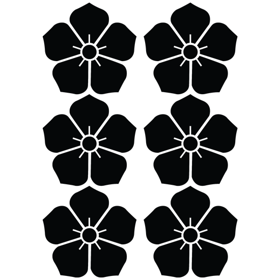 סט מדבקות - פרחים