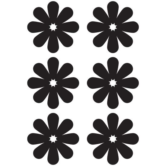 סט מדבקות - פרחים אביביים