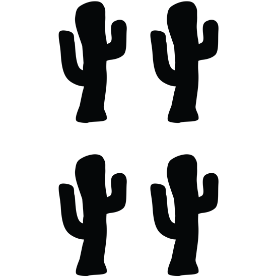 סט מדבקות - קקטוסים עדינים