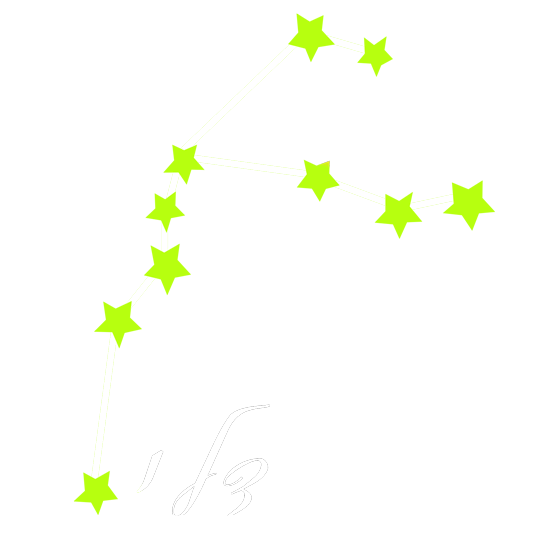 מדבקה זוהרת בחושך - מזל דלי