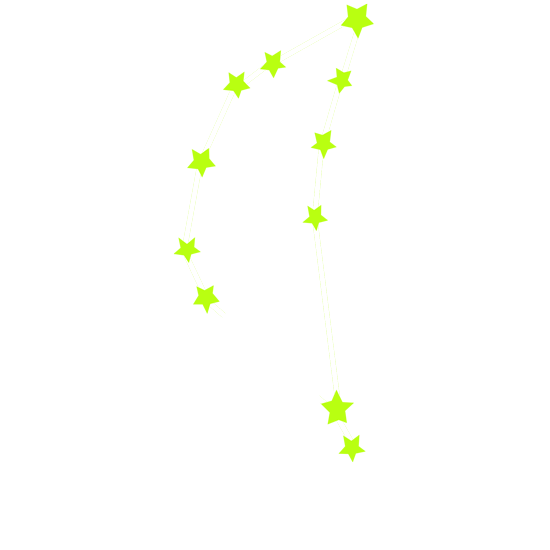 מדבקה זוהרת בחושך - מזל גדי