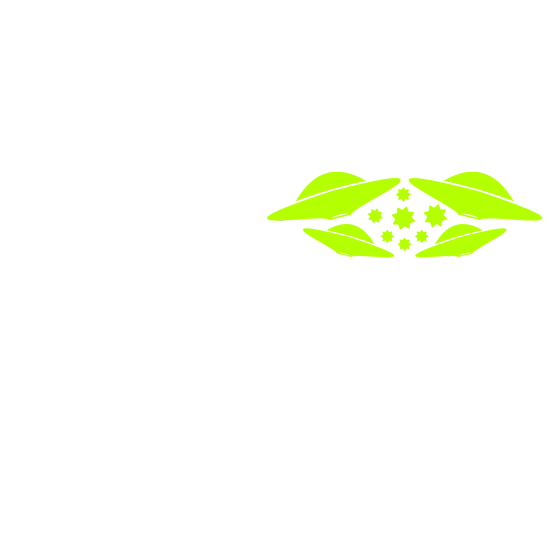 מדבקה זוהרת בחושך - חלליות חייזרים