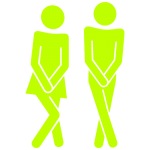 מדבקה זוהרת בחושך - שירותים