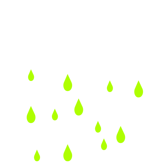 מדבקה זוהרת בחושך - טיפות גשם