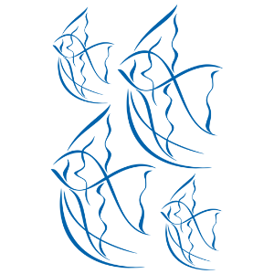 סט מדבקות - דגים מעוצבים