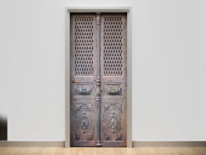 טפט לדלת - ברזל חלוד