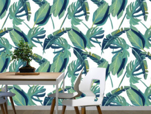 טפט - עלים מצוירים