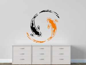 מדבקה - זוג דגי קוי