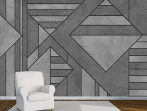 טפט - צורות גיאומטריות של בטון כהה