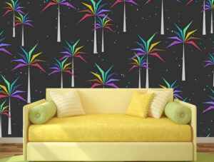 טפט - דקלים צבעוניים