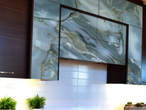 טפט לרהיטים - שיש אפור כחול