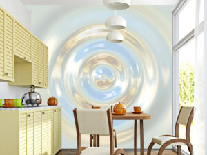 טפט - גלים בגוון פנינה