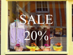 מדבקה לזכוכית – סייל 20%