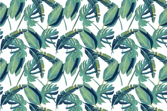 טפט - עלים מצוירים