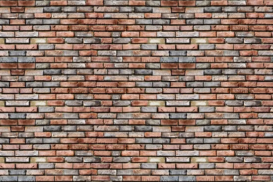 טפט - בריקים חום אפור