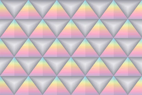 טפט - משולשים בגוונים עדינים