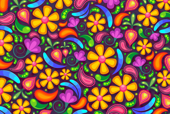 טפט לרהיטים - פרחים צבעוניים