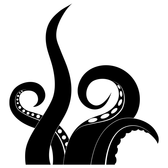 מדבקה - מפלצת תמנון