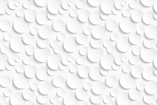 טפט - עיגולים לבנים תלת מימדיים